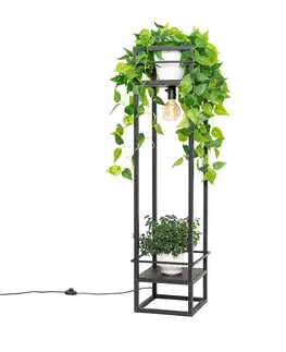 Inteligentná priemyselná stojaca lampa čierna vrátane Wifi G95 - Cage Rack