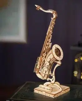 Drevené 3D Puzzle - Saxofón