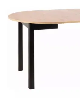 Signal Rozkladací jedálenský stôl DANTE | dub artisan / čierna 102 x 102 cm