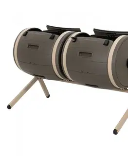 Dvojitý rotačný kompostér 380l Dekorhome