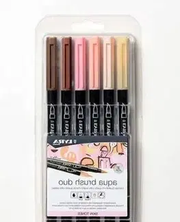 Lyra Aqua Brush Duo sada v plastovom obale telové odtiene 6 ks