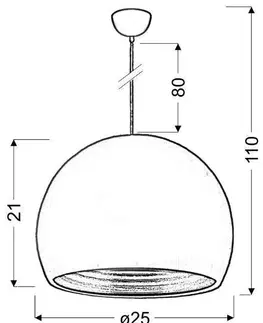 Stropná závesná lampa 1X60W E27 zelená/strieborná PICTOR