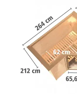 Interiérová fínska sauna SAHIB 2 Lanitplast