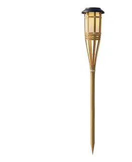  LED Solárna lampa BAMBOO LED/1,2V 150 mAh 1800K 56 cm IP44 béžová EKO2503