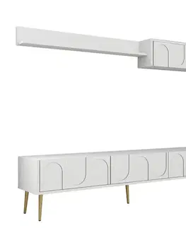 TV skrinka / Obývacia stena Lyon 2 - White, Gold