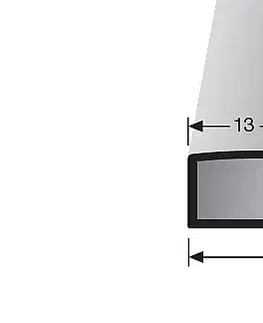 Ukončovací profil 13 mm pre krytiny od 6 do 7 mm (skrutkovací) | Küberit 011 Stříbro F4