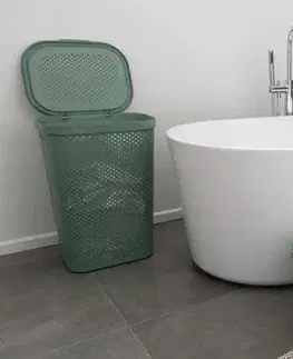 CURVER Kôš na čistú bielizeň INFINITY DOTS 40L recyklovaný plast | zelená