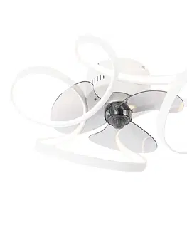 Stropný ventilátor biely 55 cm vrátane LED stmievateľný s diaľkovým ovládaním - Mandy