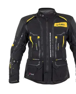 W-TEC Aircross bunda čierna-fluo žltá - 3XL