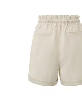 Šortky z ľanovej zmesi, pieskové