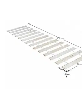 KONDELA Plaza lamelový rošt 80x200 cm smrekové drevo