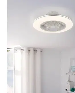 Eglo 35142 - LED stmievateľný stropný látor LOVISCA 3×LED/12,6 W/230 V, priemer 55 cm, biela + diaľkové ovládanie 35142