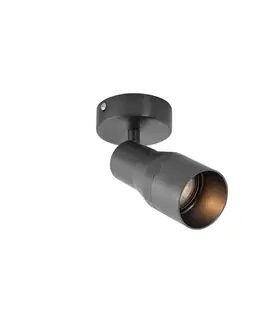 Moderné stropné bodové svetlo tmavosivé GU10 50 mm okrúhle - Stanley