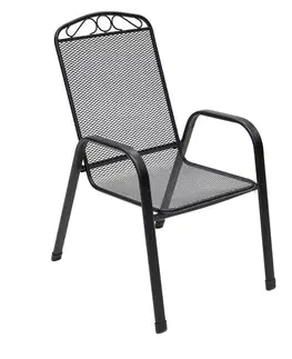 DEOKORK Kovové kreslo GREY (čierna)