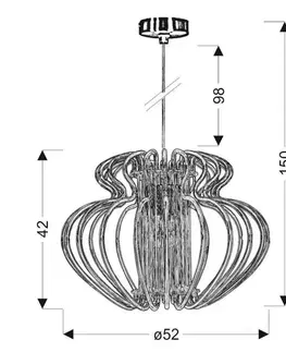 Závesná lampa biela 52x42cm Imperia