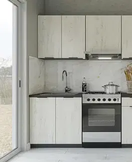 SALVIA moderná kuchynská linka 180, white oak craft