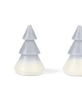 Jedličky z pravého vosku s LED, 2 ks