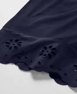 Nohavice culottes s výšivkou