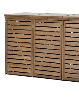 Trojitý box na smetný kôš s univerzálnymi možnosťami umiestnenia, 3x 240 l