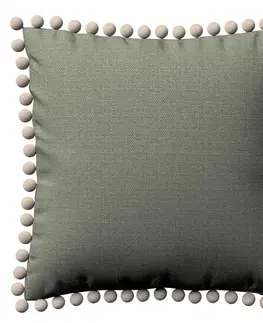 Dekoria Viera s brmbolcami, svetlá khaki, 45 x 45 cm, Living 2, 161-11