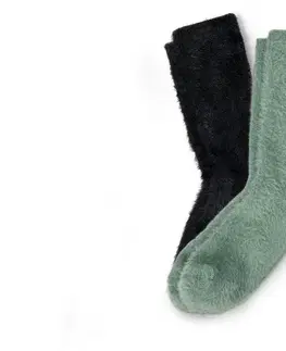Mäkučké ponožky s efektnou priadzou, 2 páry