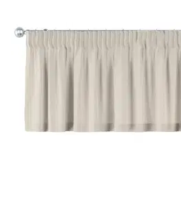 Dekoria Krátky záves na riasiacej páske, prírodný ľan, 130 x 40 cm, Linen, 392-05