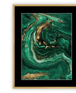 Dekoria Obraz Abstract Green&Gold I 40 x 50cm, 40 x 50cm