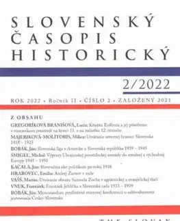 Slovenský časopis historický 2/2022