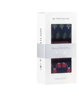 Ponožky Tom Tailor »Xmas Box«, 3 páry, Dark Navy