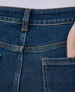 Bootcut džínsy – strih »Lou«, tmavomodré