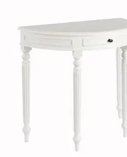 Dekoria Konzolový stolík Anabell biela, 80 x 40,5 x 75,5 cm