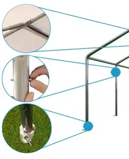 Záhradný párty stan 3x6m biela EKONOMY