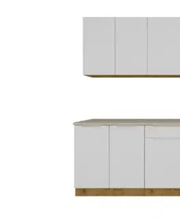 Artstolk Kuchynská linka ISABEL C | 200 cm dub artisan/sivá