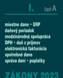 Zákony 2023 I. A – Daňové zákony