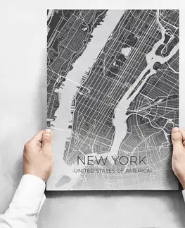 Obrazy na stenu - Map of New York