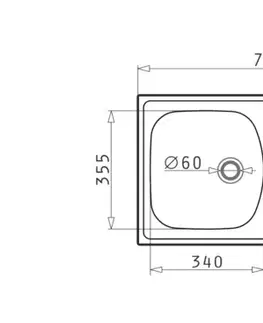 Drez INSET 79x45, nerez