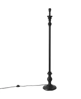 Klasická stojaca lampa čierna bez tienidla - Classico