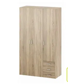 KONDELA Gwen 70427 3D šatníková skriňa dub sonoma