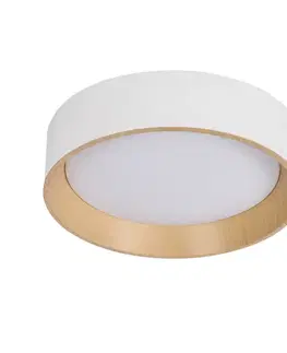 stropná lampa lazio stropná lampa biela drevená LED tienidlo biele