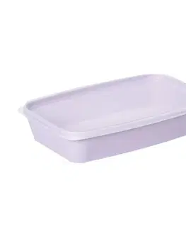 Kinekus Dóza na potraviny plastová, 1,2L, LUNCH, levanduľová, 23x15,5x5,5cm