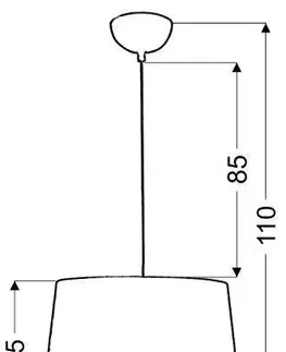 Závesná stropná lampa 1X60W E27 biela ORLANDO
