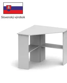 KONDELA Rony New rohový pc stolík biela