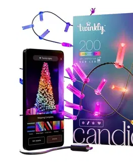 Twinkly TWKC200RGB-G - LED RGB stmievateľný svetelný reťazec 200xLED 14 m USB Wi-Fi TWKC200RGB-G