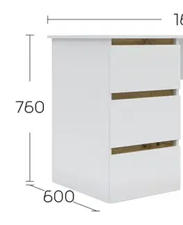 SONIJA písací stôl 160, biela matná