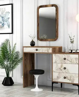 Toaletný stolík Lizbon 545 - Walnut, White
