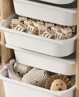 ALEX úložný box, biela/dub zafírový
