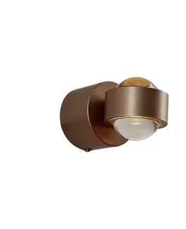 Dizajnové nástenné svietidlo tmavý bronz vrátane LED IP44 - Lens