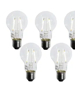 Sada 5 LED žiaroviek E27 A60 so súmrakovým senzorom 2,5 W 250 lm 2700 K
