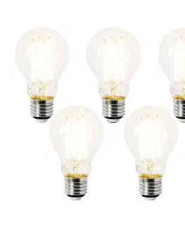 Sada 5 LED žiaroviek E27 A60 číre 3,8 W 806 lm 2700 K