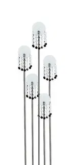Stojacia lampa Luxor s matným chrómom 5xG4